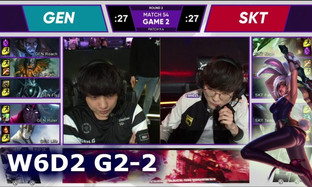 SKT Vs GEN Game 2 Week 6 Day 2 S9 LCK 2019 Spring SK Telecom T1 Vs